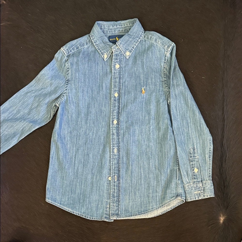 Polo by Ralph Lauren Light Blue Denimn Button Down Boy’s Shirt